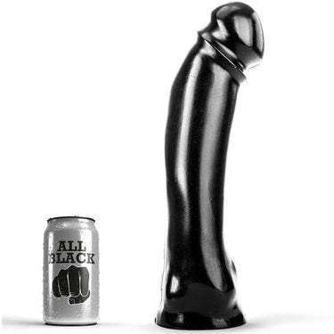 Dildo All Black Dritto Lungo 33 cm per Uso Vaginale e Anale
